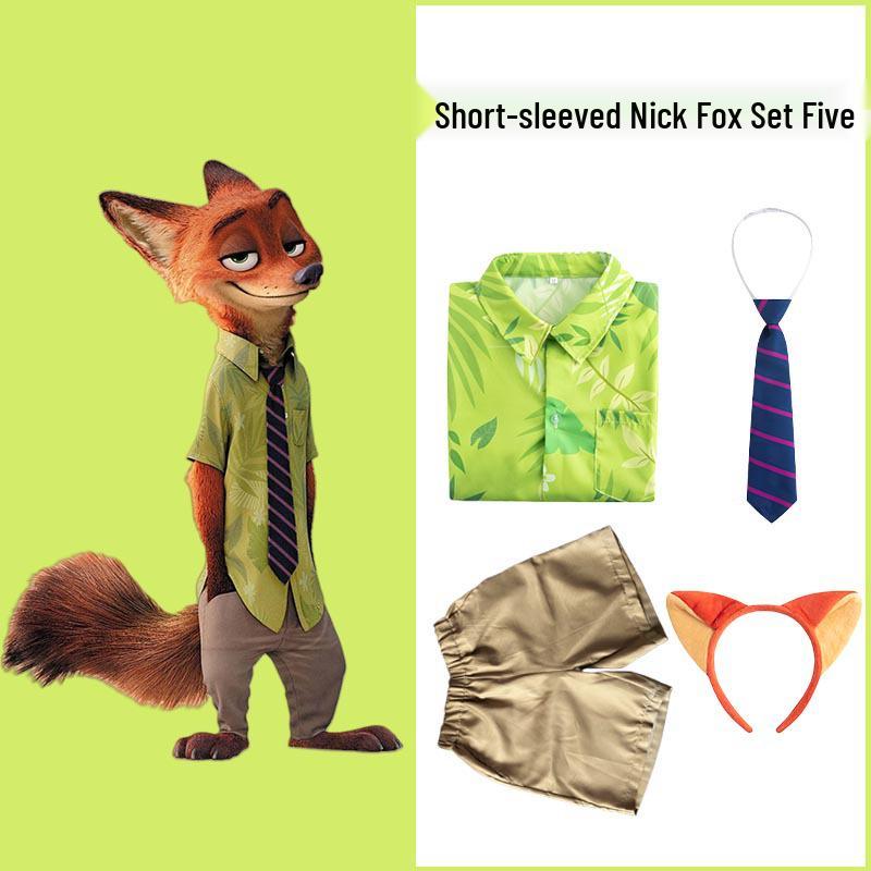 Nick Wilde Zootopia Cosplay Kostým Sada Košile pro Dospělé