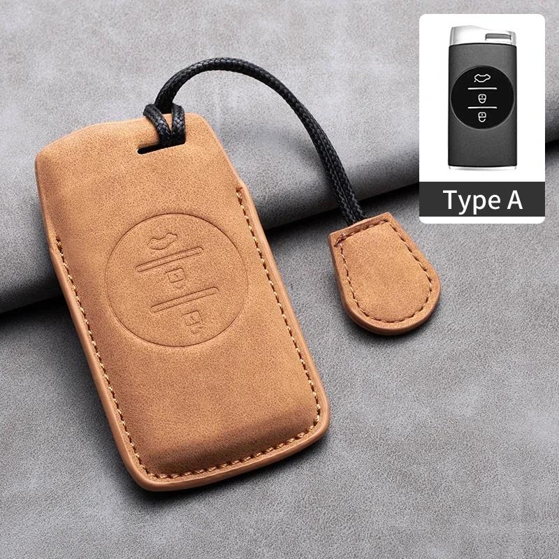 4 Button Leather Car Key Case Cover for Chery Omoda 5 2023 for Chery Tiggo 8 Pro Tiggo 7 Pro 8 PLUS Arrizo for Omoda S5 C5 Modod