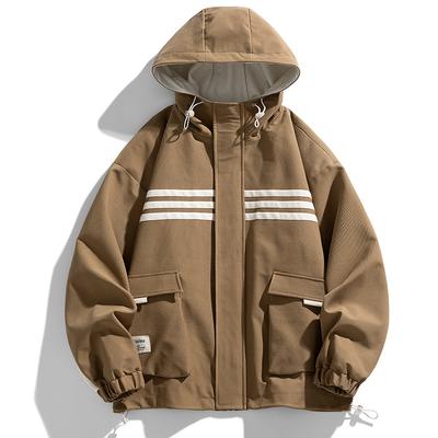 Spring and Autumn Men's Jacket Jacket Design Sense Niche Sports Fashion Trend Korean Edition Hooded Plus Size Clothes Trend