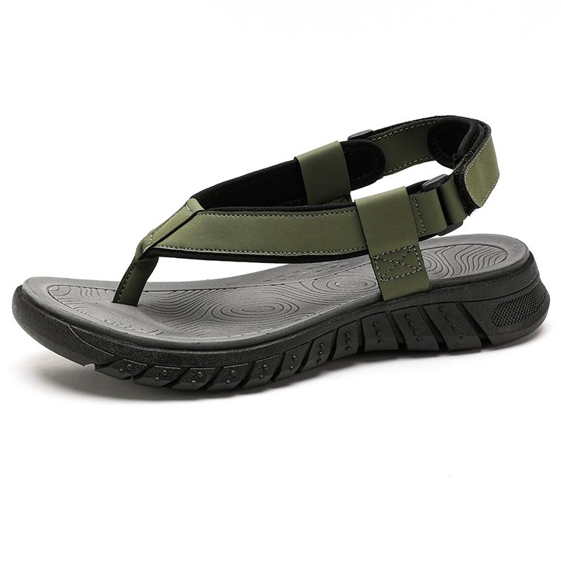 Fashion Men's Summer Matching Elastic Band Two Wear Sandals Light Breathable Flat Heel Wear-resistant Beach Outdoor Anti-skidding Water