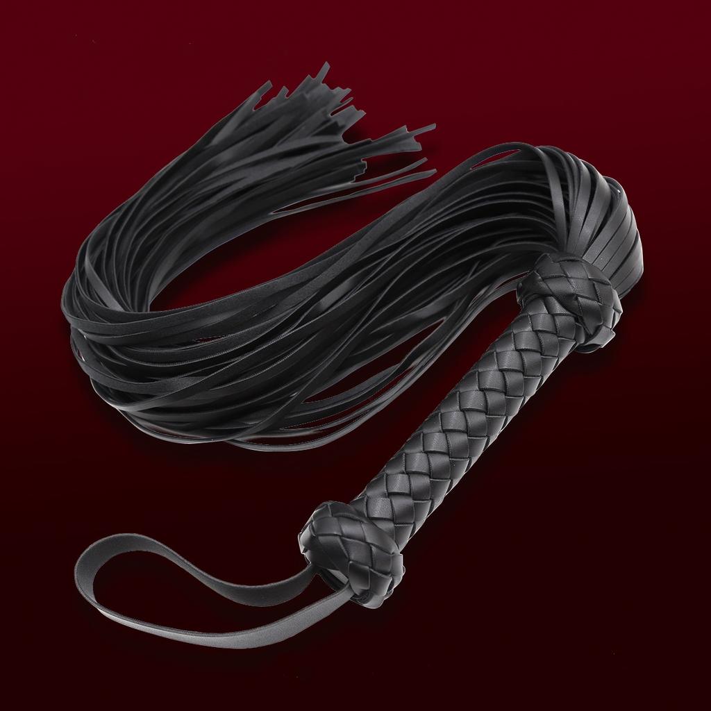 VaHppy Adult sex SM  toys Whip Flirting game Fine tassels  Spanking Slight pain PU Woven handle Queen's Instruction Binding