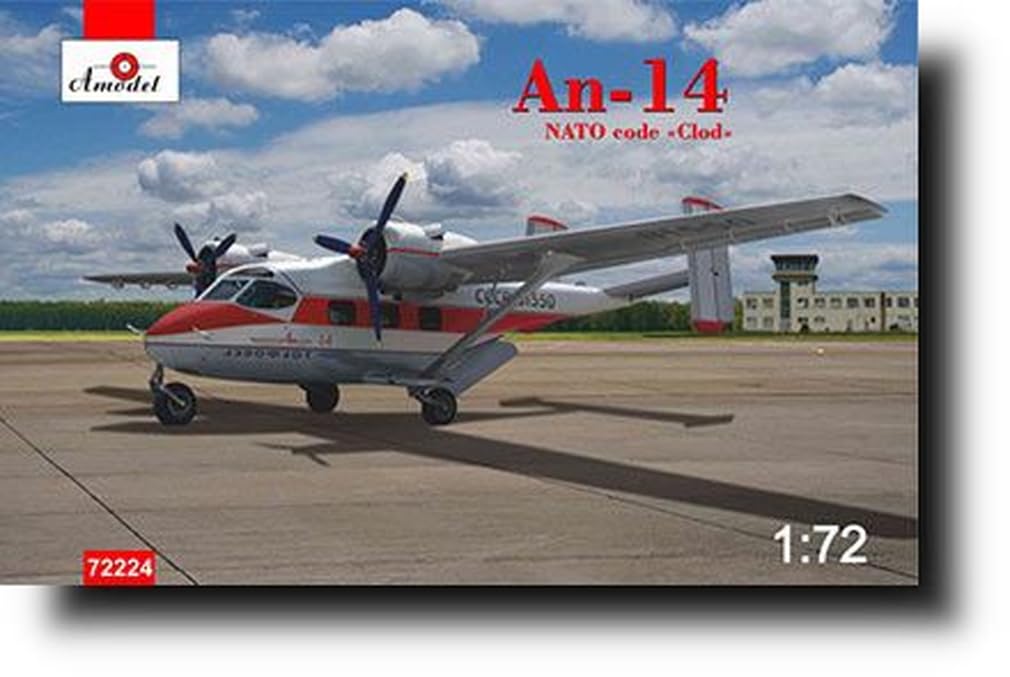 

Модель транспортного самолета Антонов Пухолка Аэрофлот 1 пластиковая модель AM72224 1/72 Ан-14 двухмоторный