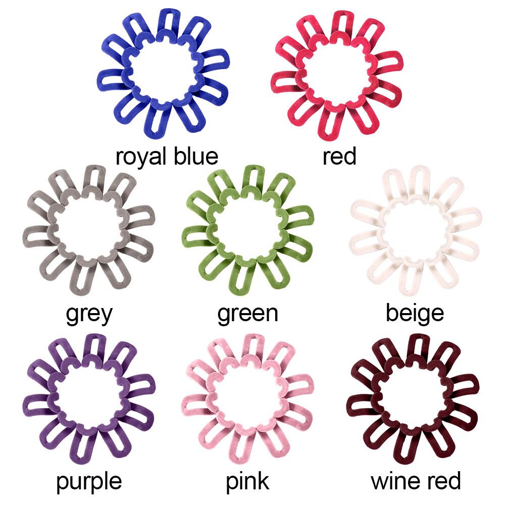 10PCS Mini Flocking Clothes Rack Home Creative Anti-slip Hooks Clothes Hanger Easy Hook Closet Household Organizer