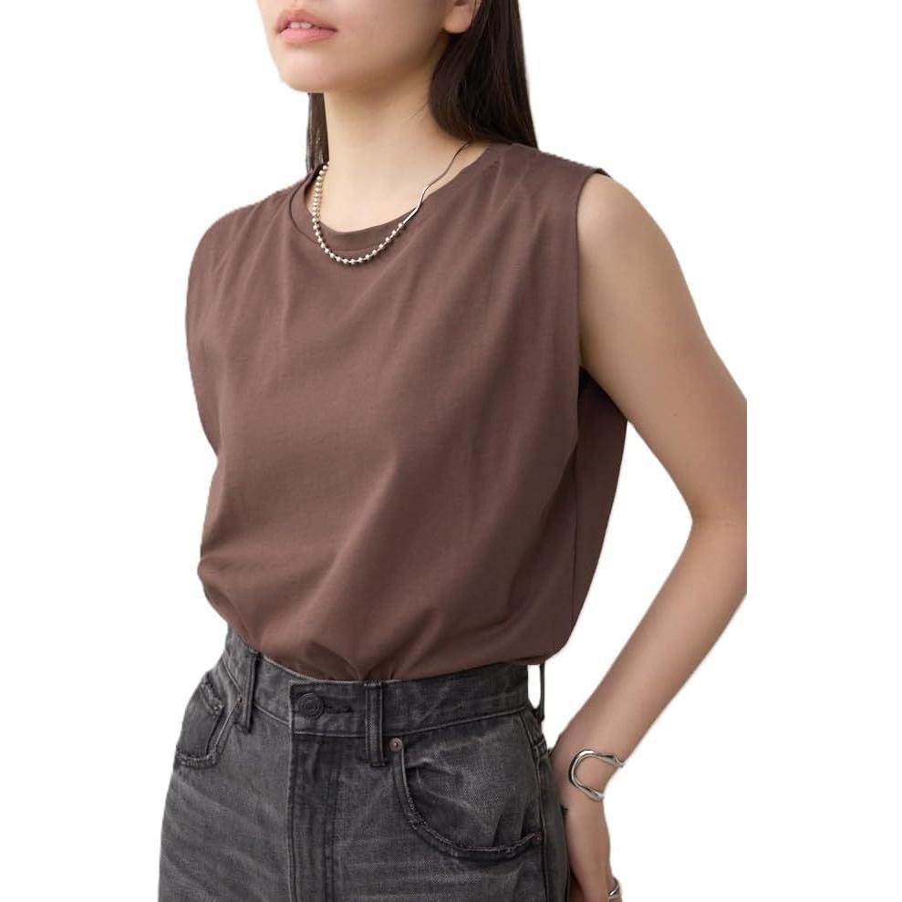[Azure by Mausie] C/T Basic Crew Neck Tank Women s 250ISB80-542E