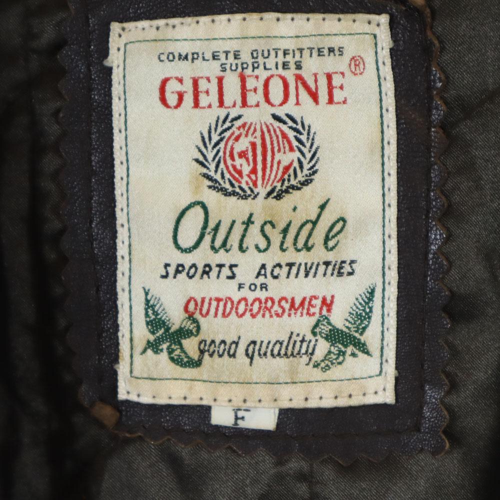 GELEONE Leather Coat F Dark Brown Men's Used