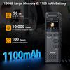 Enregistreur Vocal Numérique 95GB Ponovo, Dictaphone Vocale avec Microphone Externe, Portable &amp; Sécurisé