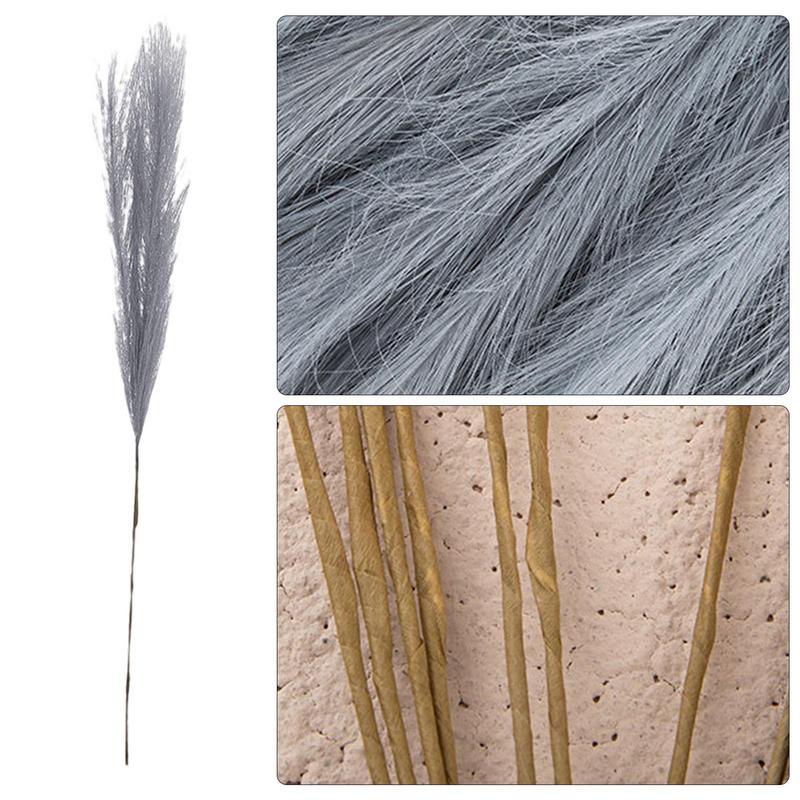 Pampas Grass Decor Mini Emulational Dry Flowers For Decoration Artificial Flowers Farmhouse Table Decor Fake Flowers Shaggy Fall