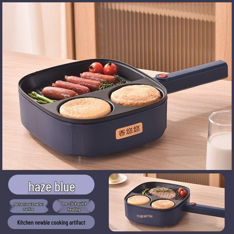 Multi-Functional Non-Stick Breakfast Maker for Burgers, Fried Eggs, Pancakes, Steaks, and Sandwiches