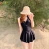 DK Women's Swimsuit Slimming One-Piece Hot Spring Swimwear