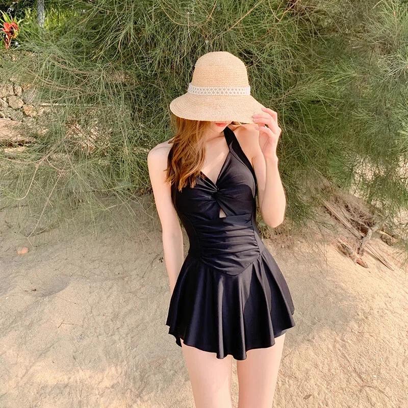 DK Women's Swimsuit Slimming One-Piece Hot Spring Swimwear