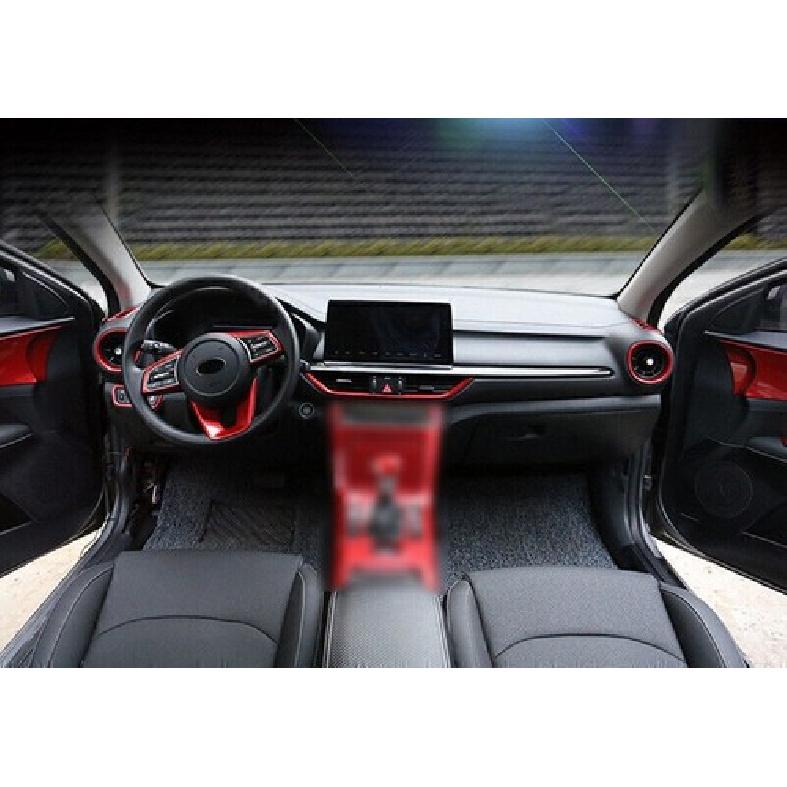 For Kia Forte K3 2019-2024 Gloss Red Dashboard L&R Air Outlet Vent Cover Trim 2X
