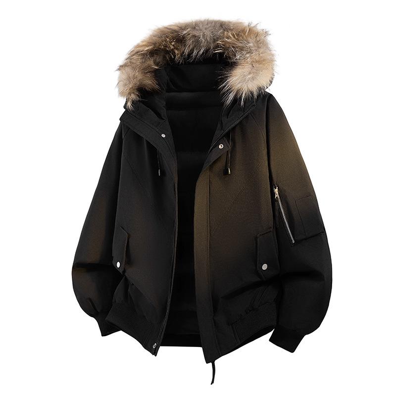 Parka d'hiver haut de gamme unisexe avec capuche et col en fourrure – Veste de ski style montagne trois-proofs