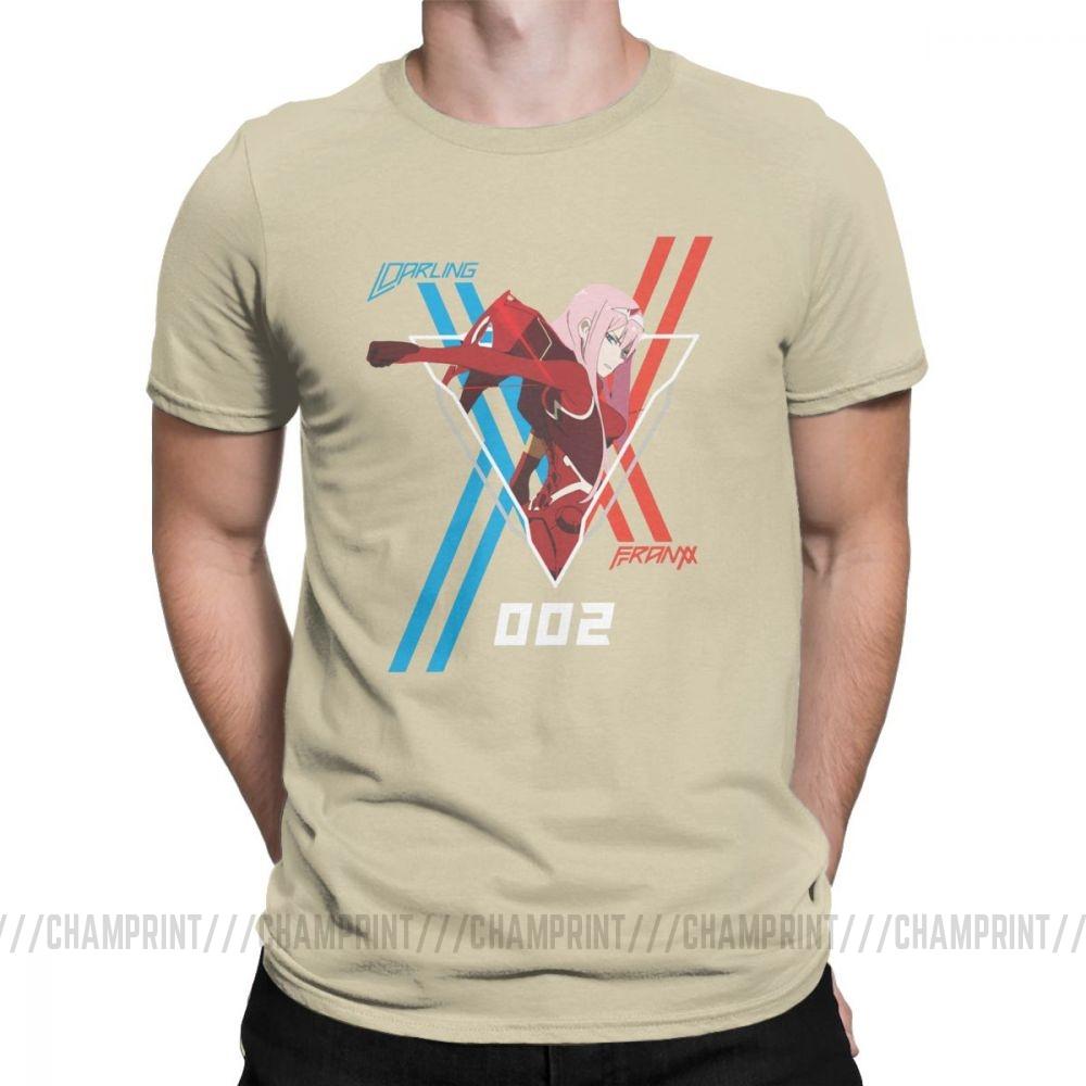 Darling 002 Darling In The Franxx Zero Two T Shirt For Man Short Sleeved Tee Cotton
