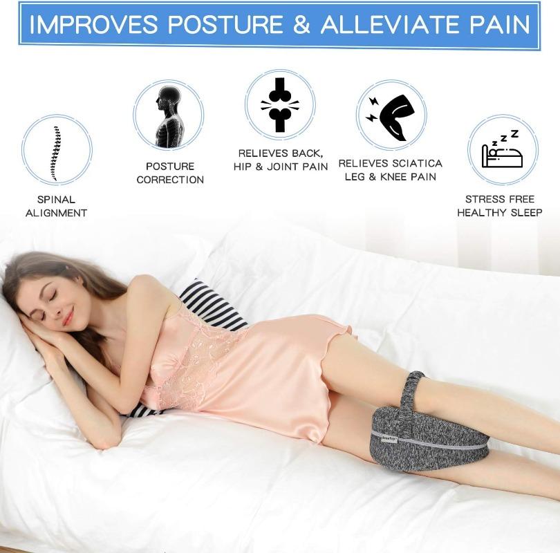 Memory Cotton Leg Pillow Hollow Heart Pregnancy Side Sleeper Sciatica Orthopedic Sciatica Back Hip Relief Pillow For Bed, Sofa