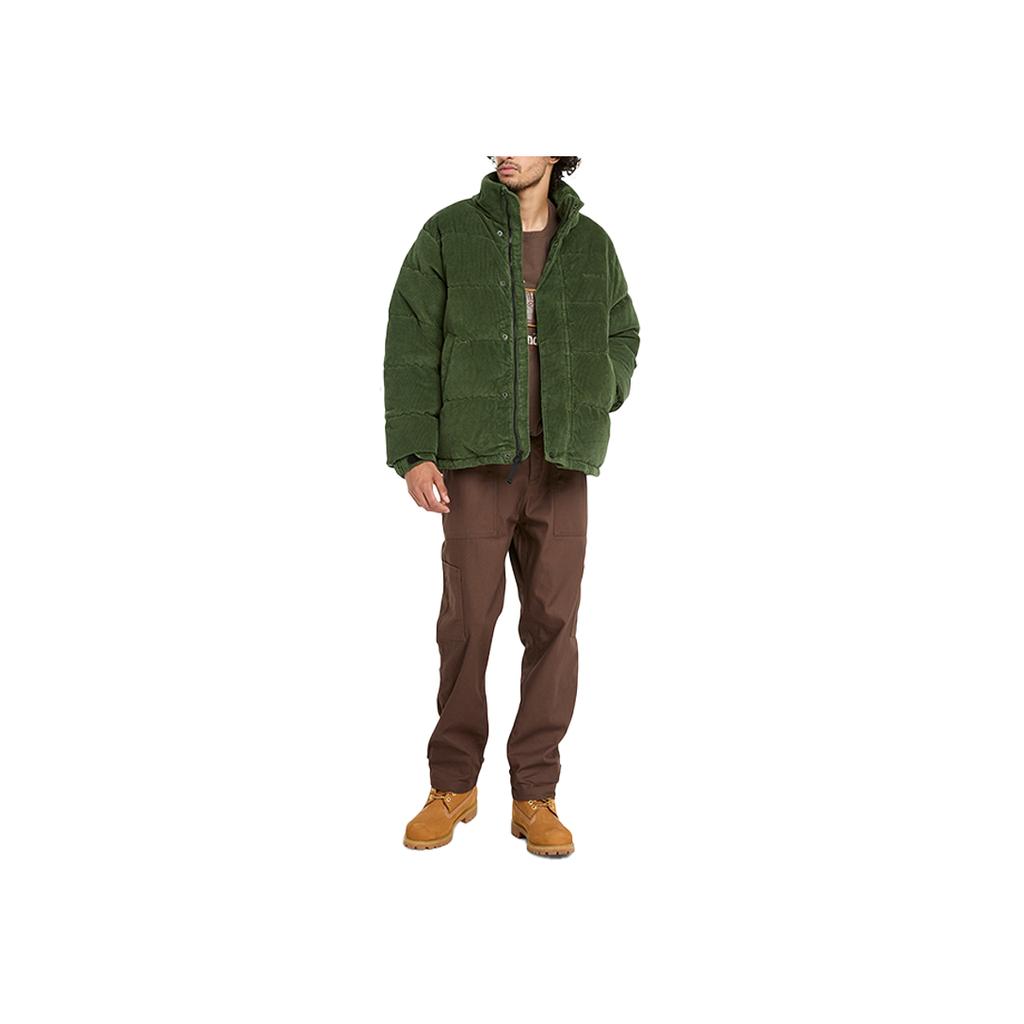 Timberland Stand Collar Warm Versatile Duck Down Puffer Jacket Men Jacket Black-Forest-Green A6X6J-EIN
