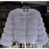 VAYLA Damenmode Kunstpelzmantel Super Heiß Herbst Winter Damen Kurze Kunstfuchs Fell Flauschige Jacke Hohe Qualität Top Damen Pelzmäntel
