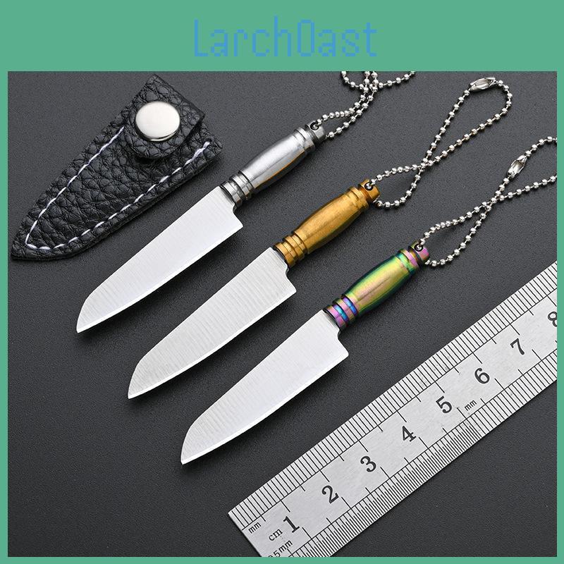 Sharp Stainless Blade Mini Steel Fixed Blade Knife Portable Pocket Keychain Unpacking Knife Camping Survival With Leather Case