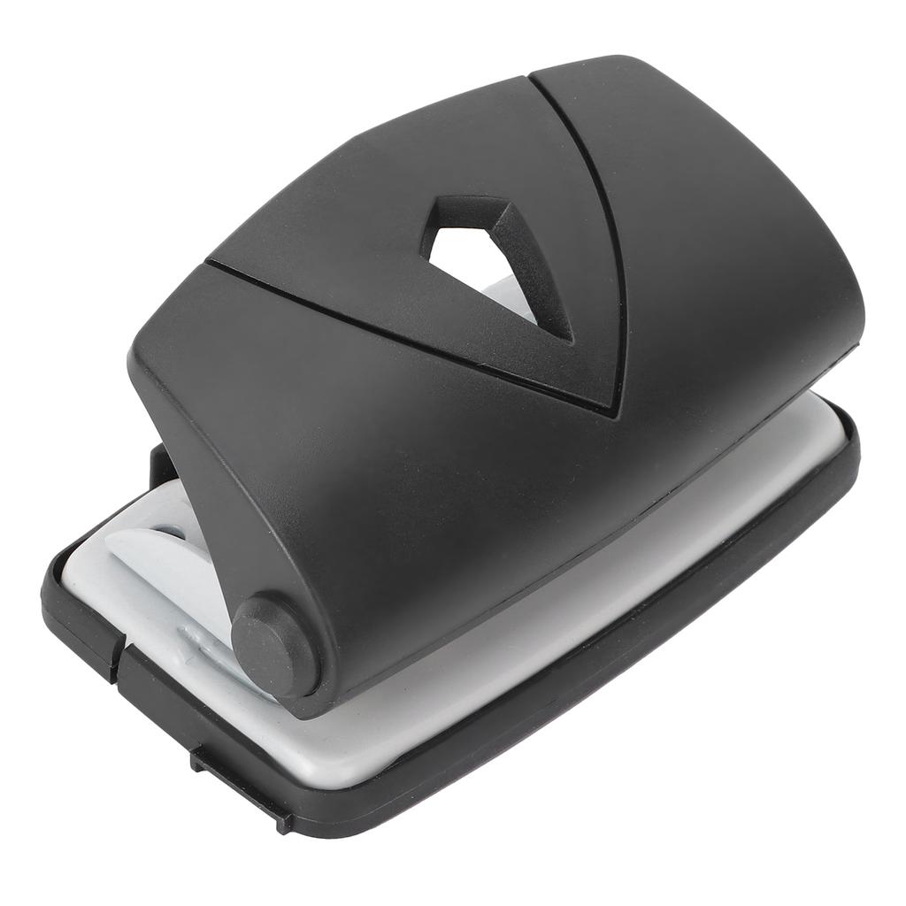Hole Punch Small Plastic Adjustable Positioning Punching Machine for Stationery BindingBlack