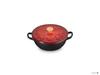 Le Creuset Disney Mickey Mouse Mini Cherry Red and Matte Black Japanese Marmite, [Official Product]
