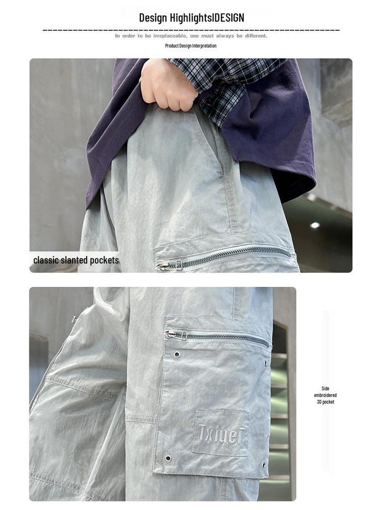 Boys' 2025 Spring/Autumn Casual Cargo Pants: Cool, Loose-Fit Streetwear for Children