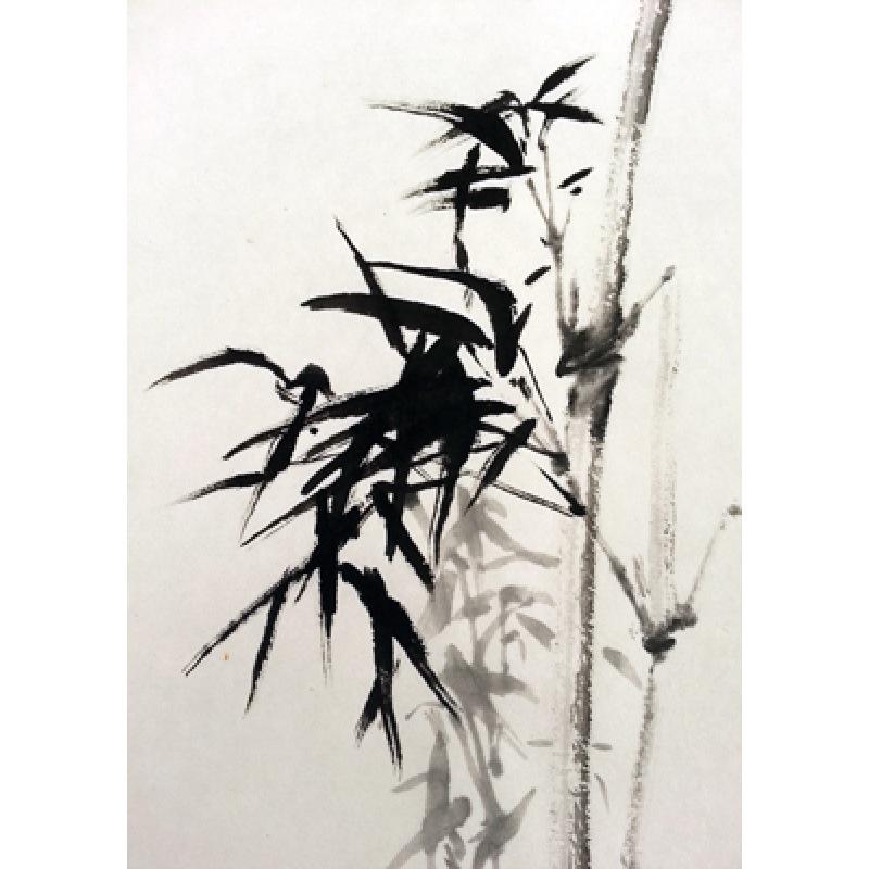 Gerahmtes Bambus-Kunstposter Dekorative Wandmalerei