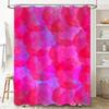 Soft Floral Print Shower Curtain Waterproof Bathroom Decor Ambiance Home Bath Rug Pink Red Blue Purple Gradient Colors
