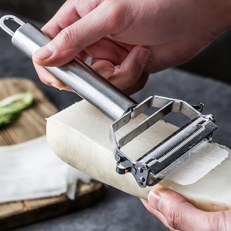 Doppelköpfiger Edelstahl-Reibe und Sparschäler