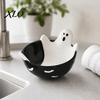 Halloween Event Supplies Skeleton Lounging Tidbit Serveware, 3D Relief Resin Candy Bowl for Creative Container Snacks Dips, Gothic Party Tableware