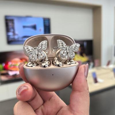 Yousheng Strass für Clip-On-Ohrhörer Offenes Ohr Dekorative Zirkonia Kopfhörerzubehör Abnehmbare DIY-Dekoration
