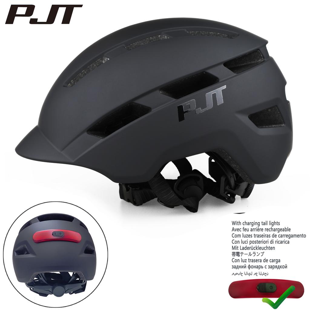 Pjt Cycling Helmet In-Mold Road Usb Rechargeable Tail Light/Helmets Bag For Your Choice Bicycle Helmet Safe Hat Mtb Bike Helmet