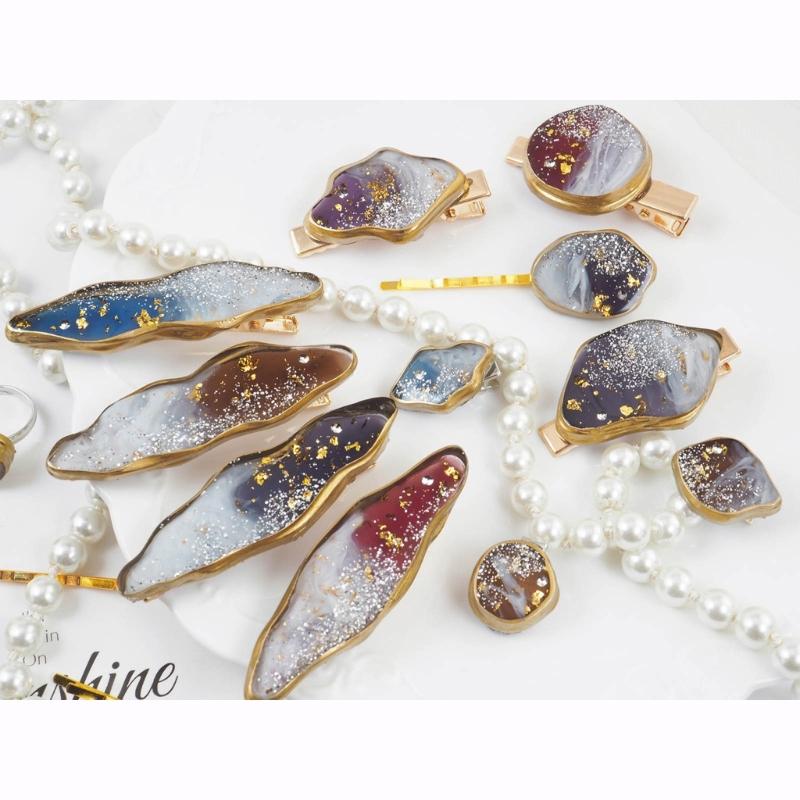 Barrettes Silicone Molds Geometric Hair Clip Epoxy Resin Mold For DIY Resin Hairpin Crafts Jewelry Making Accessorires