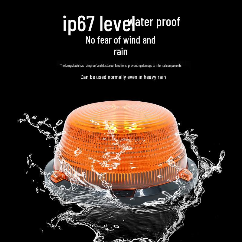 Universal Car Rotating LED Safety Warning Light with Magnetic Base