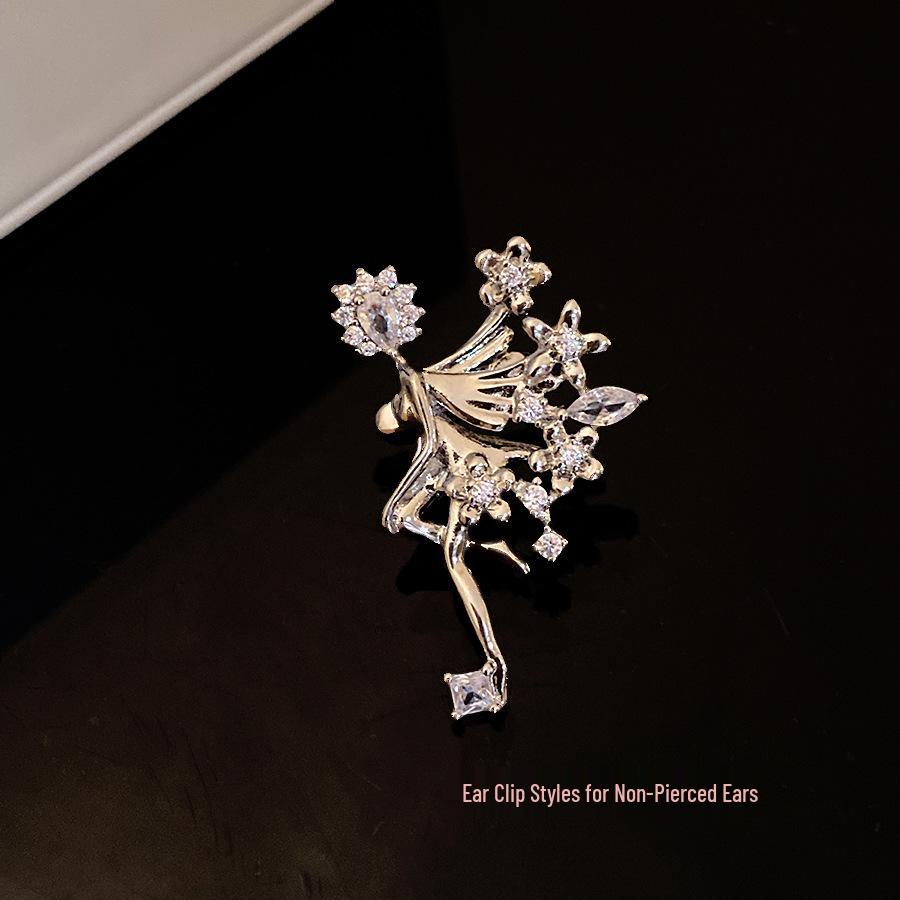 Zircon Flower Non-Piercing Ear Cuff - Stylish, Luxurious & Unique Design for Women