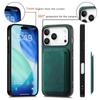 For iPhone 17 Pro Case Compatible with MagSafe Leather Back Cover with Detachable Card Holder
