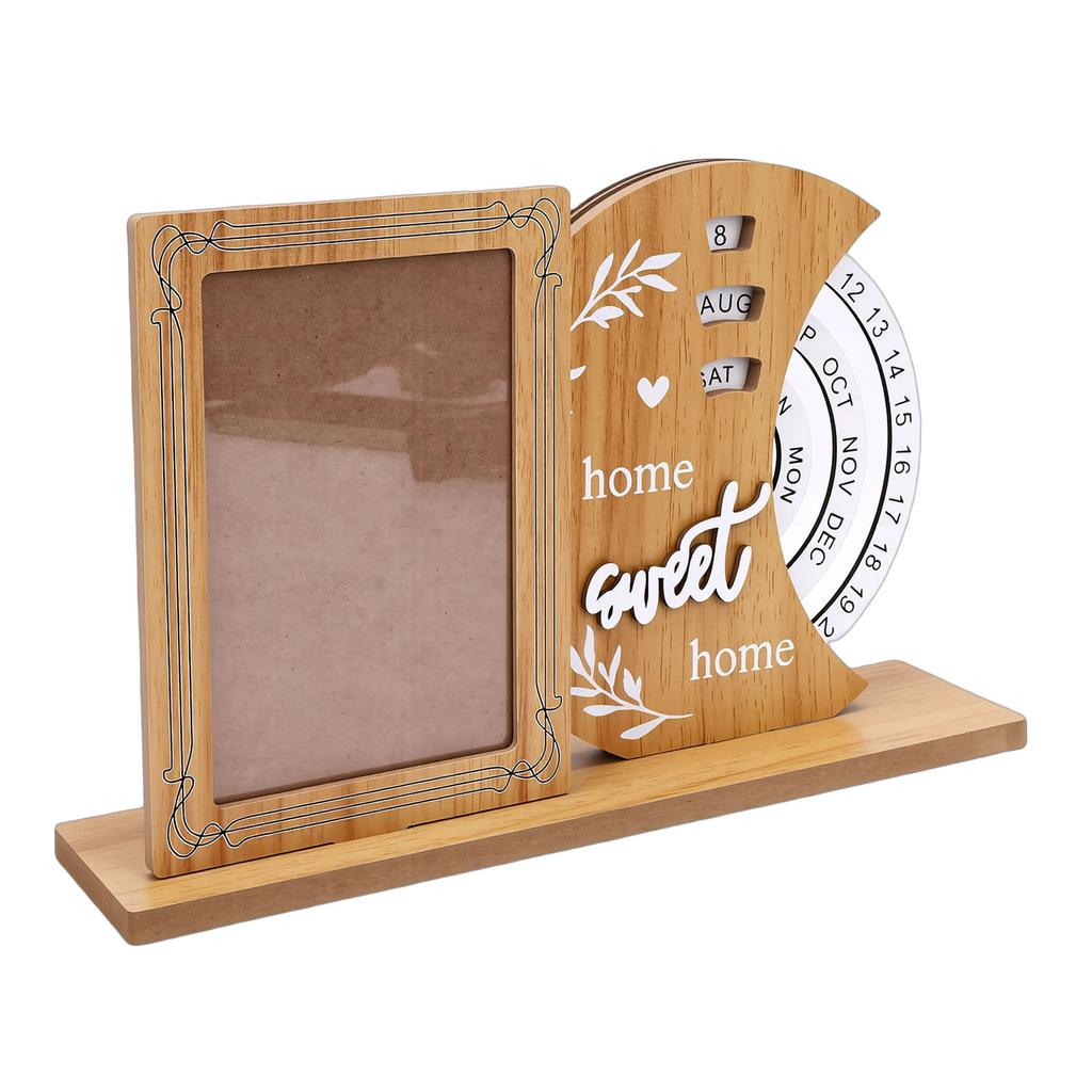Perpetual Calendar Picture Frame Eternal Calendar Photo Frame Desk Ornament Home Anniversary Gift