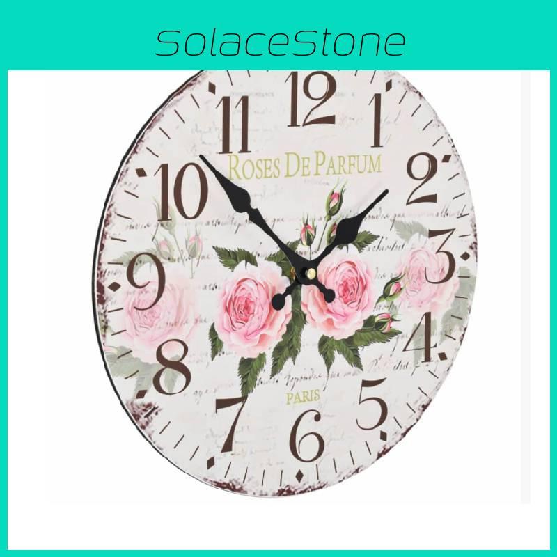 Vintage Mdf Wall Clock With Quartz Movement For Living Room Decor