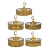 Multi Functional Iron Serving Tray for Holiday Parties Elegant Snacks Storage Container with Nonslip Base