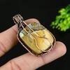 Natural Chrome Chalcedony Gemstone Handmade Copper Wire Wrap Pendant 2 a0K63