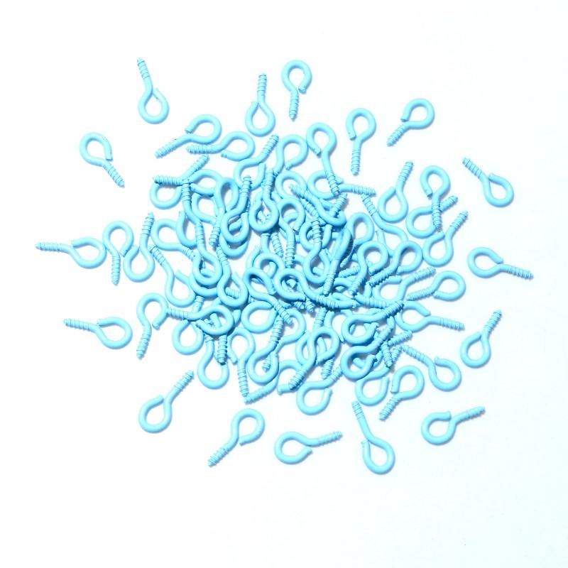 200Pcs/lot 8*4mm Colorful Small Tiny Mini Eye Pins Eyepins Hooks Eyelets Screw For DIY Jewelry Making Supplies Accessories