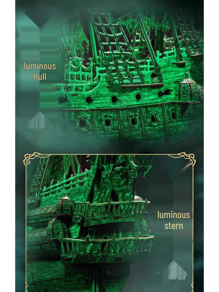 Kostka Rubika 3D Puzzle Statek Piracki: Model Latającego Holendra dla dorosłych o wysokim stopniu trudności do samodzielnego montażu