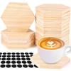 Solid Wood Coaster with Logo Engraving - Square, Round, Heart-Shaped Heat-Resistant Coaster