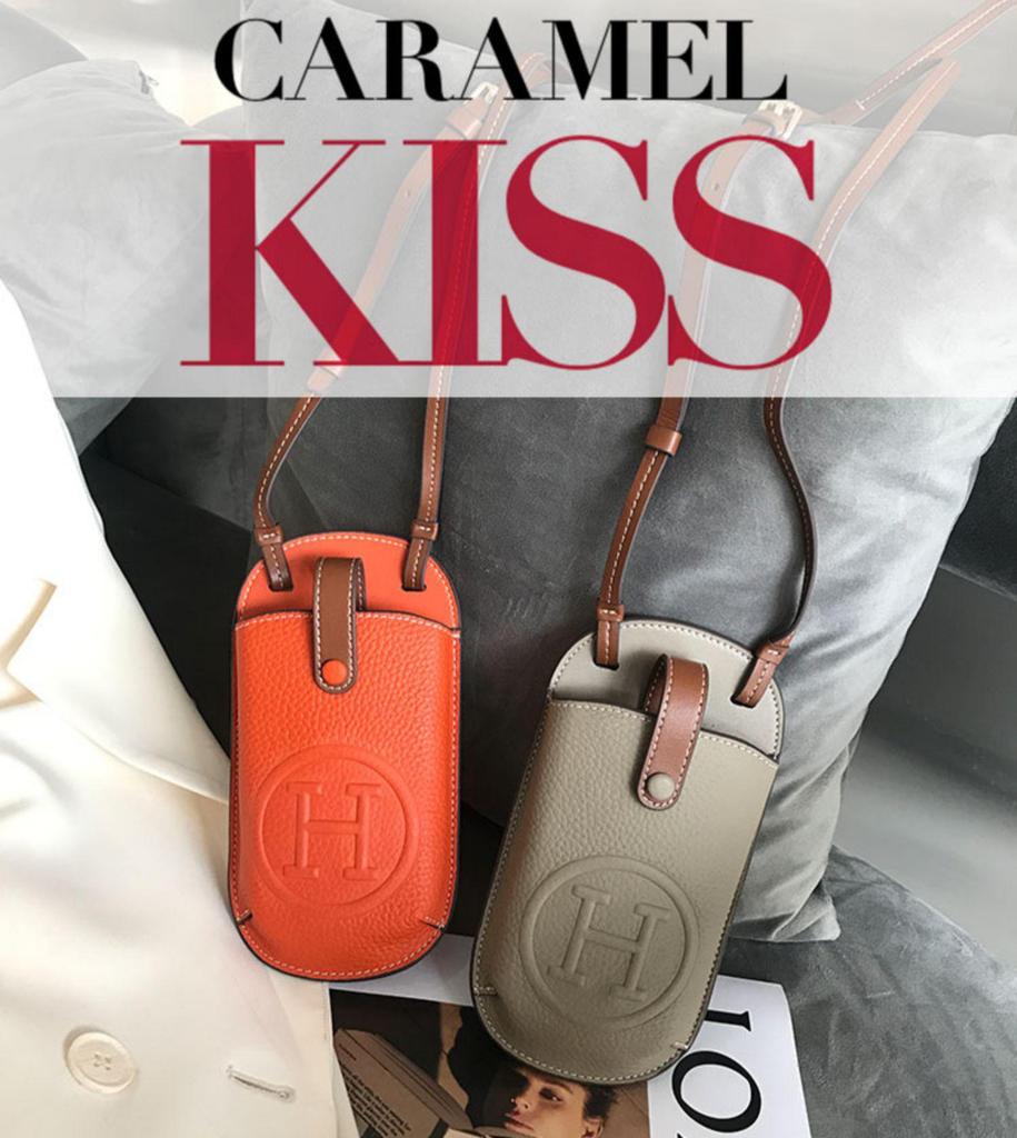 Women's Leather Crossbody Phone Bag - 2025 Summer Collection, Elegant & Compact Design