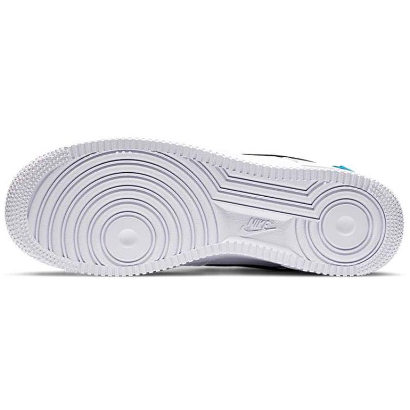 Nike Air Force 1 Low Worldwide White Blue Fury Black Sneakers CK7648-100