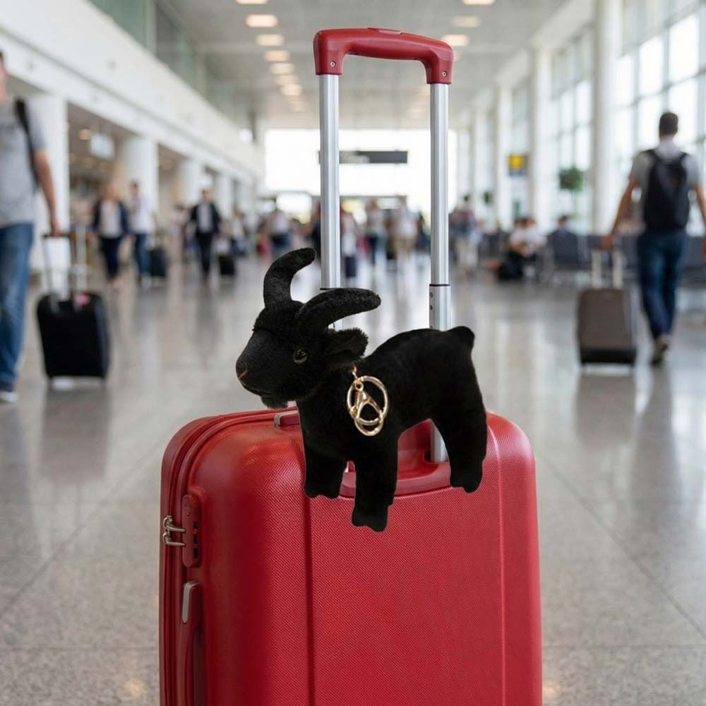 Simulation White Lifelike Goat Pendant Cute Mini Goat Plush Doll Bags Decor