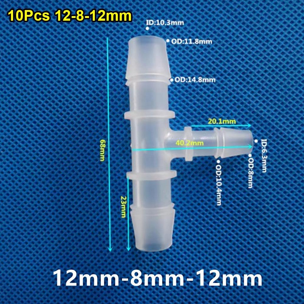 10Pcs Varied Diameter 3 Way Connector Plastic Hose Fittings  for Aquarium Fish Tank Fittings