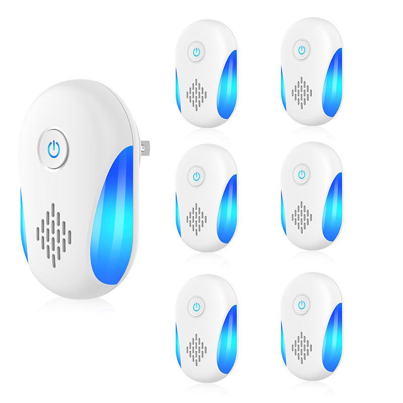 

Ultrasonic Repellent 6 Units , 2 Modes Against Rats, Cockroaches, Spiders, Ants, Indoor Plug,in White