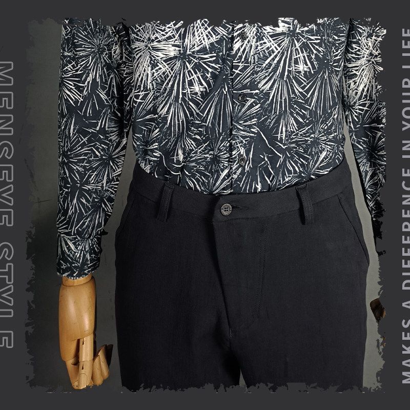 Menseye Menseye Oblique Placket Business Casual Pants