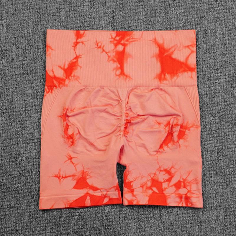 High Waist Seamless Smiling Tie-Dye Yoga Leggings Women Elasticity Slimming Fitness Pants