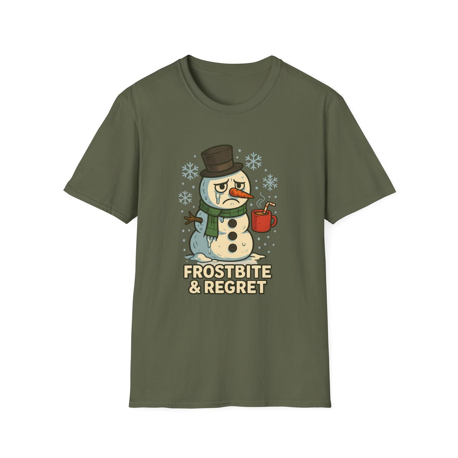 Unisex Softstyle T-Shirt Mens Womens Tees Top Snowman Cocoa Mug Icicle Tears Scarf Christmas 3XL