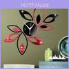 Clock Lotus 3d Diy Art Acrylic Mirror Wall Sticker Tv Backdrop Home Decoration